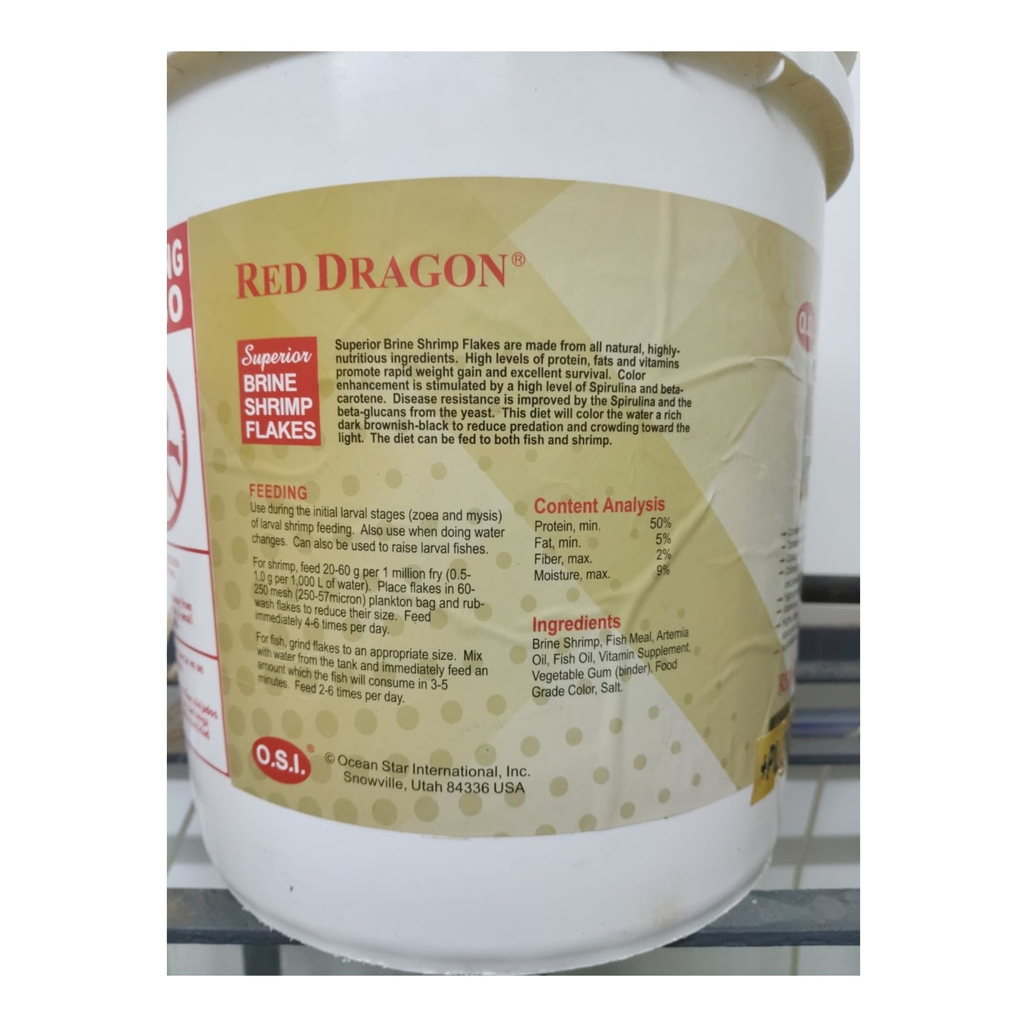 Artemia Flakes OSI Red Dragon- Crushed 100g