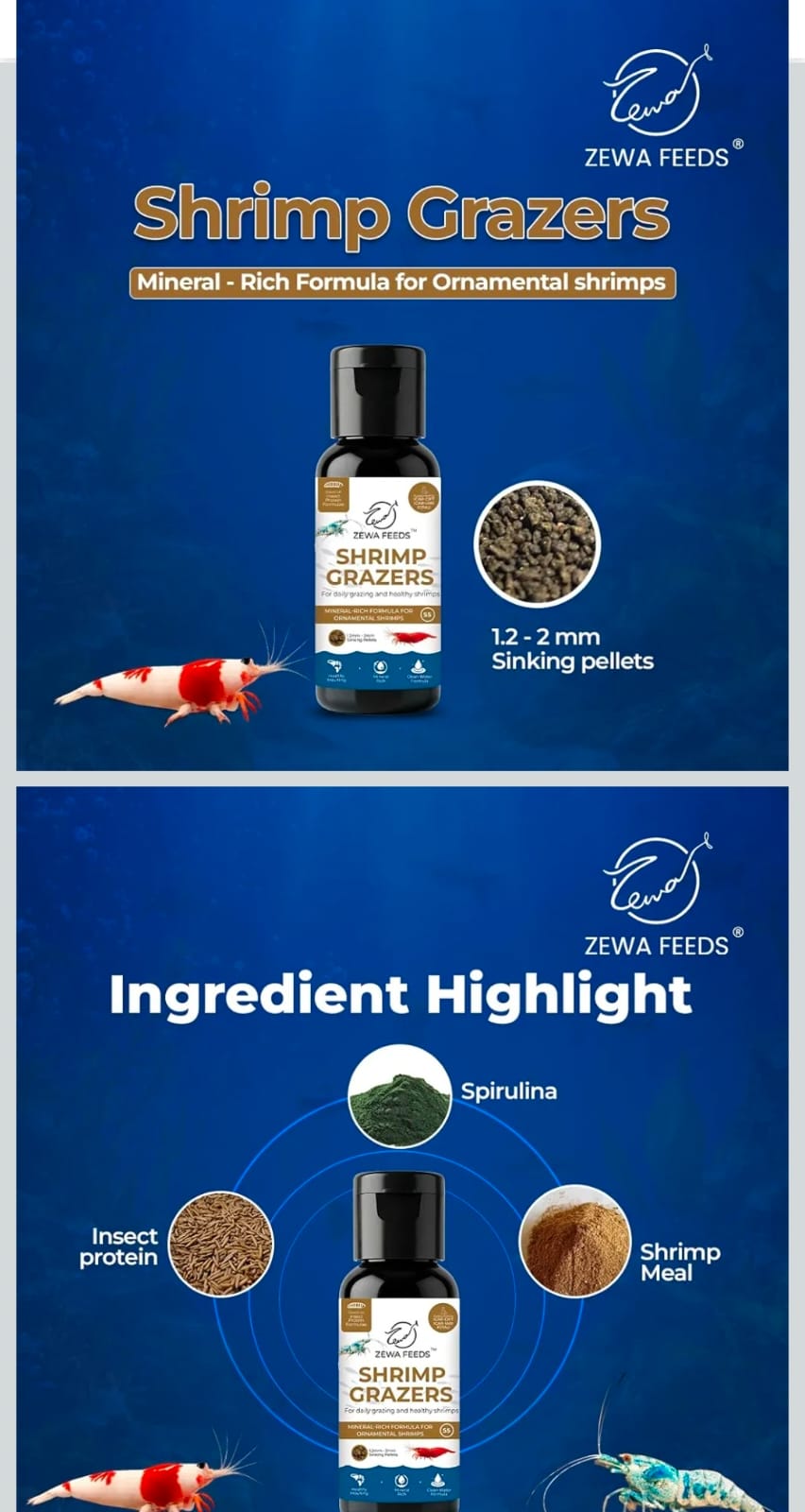 Shrimp Grazers -Zewa Feeds