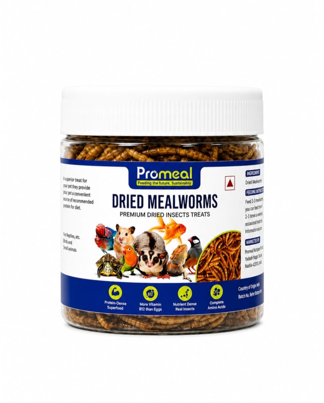 Promeal Dried Mealworms – High-Protein Natural Feeder Food