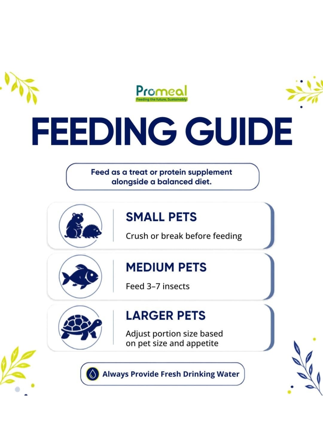 Promeal Dried Mealworms – High-Protein Natural Feeder Food