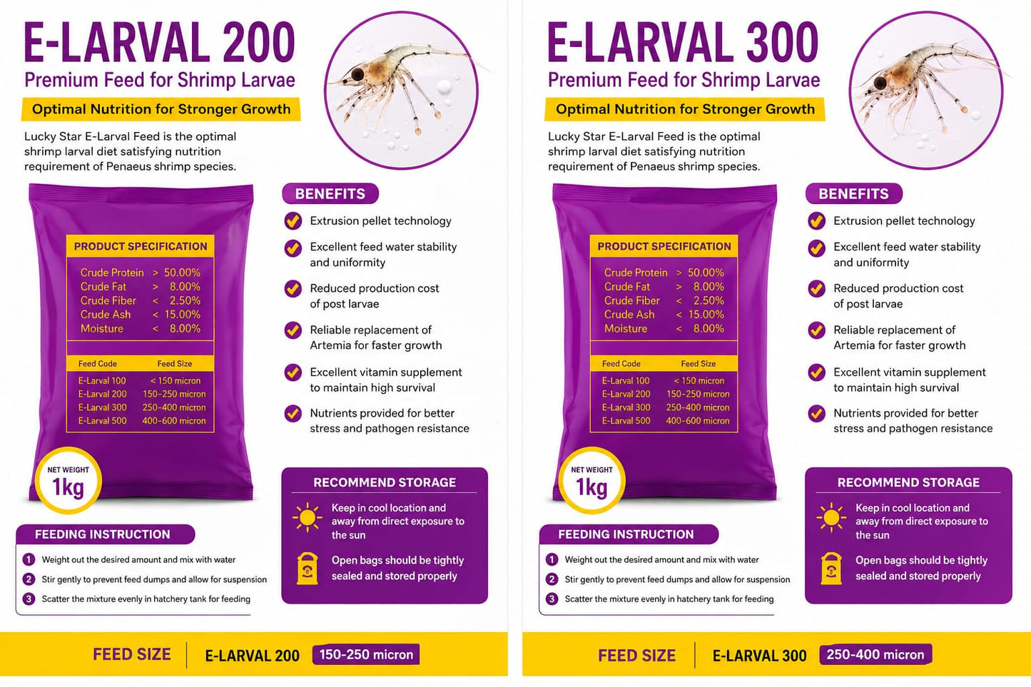 Elarval -Lucky Star Taiwan-300  100g